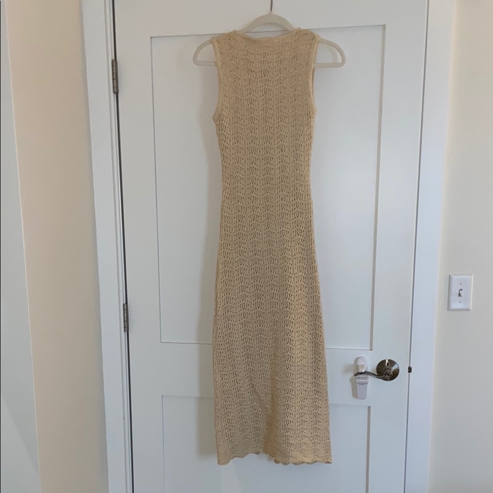 DISSH Cream Sleeveless Crochet Dress